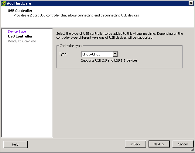 Redirect USB Device to virtual maschine running on VMware ESXi