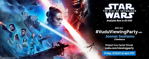 'Rise of Skywalker' Vudu Viewing Party With Joonas Suotamo Happens