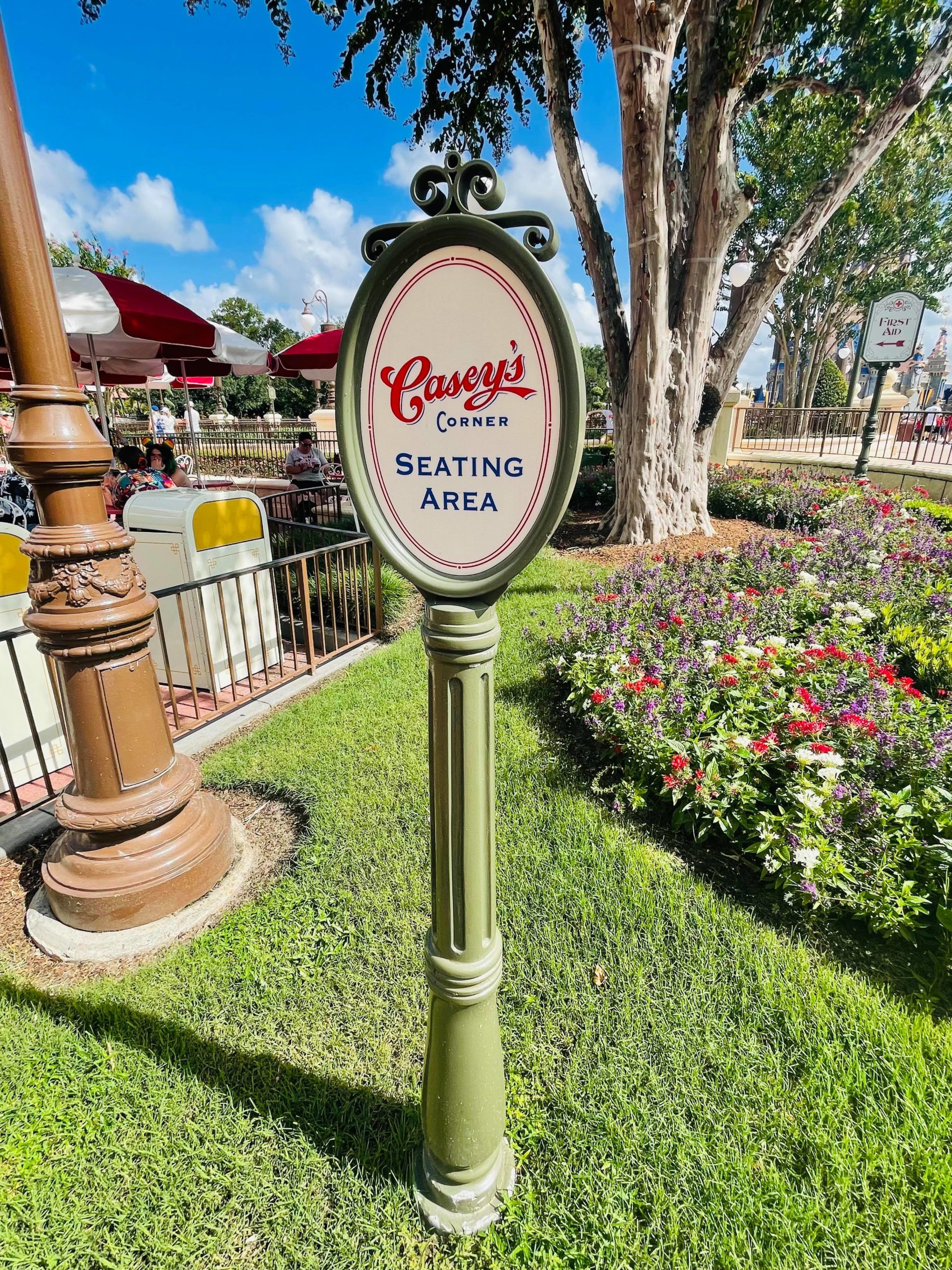Outdoor Seating Signage Up At Casey's Corner