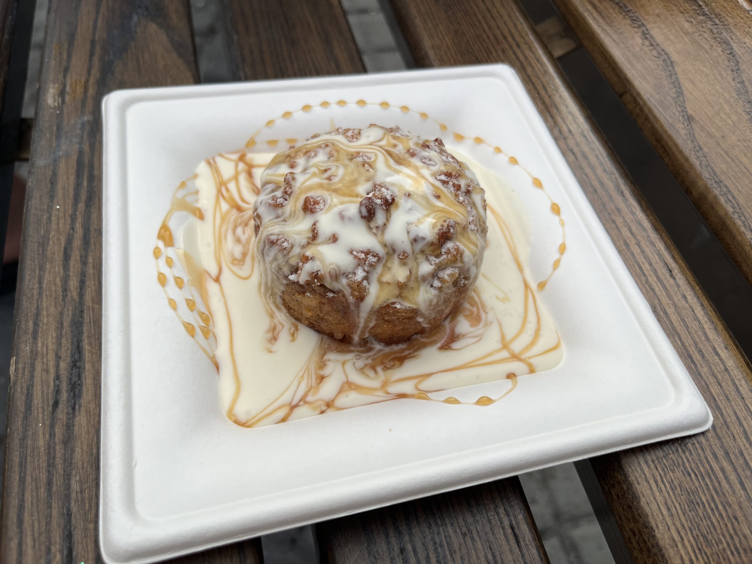 REVIEW Germany's NEW Pretzel Bread Pudding is Our Current Favorite WDW