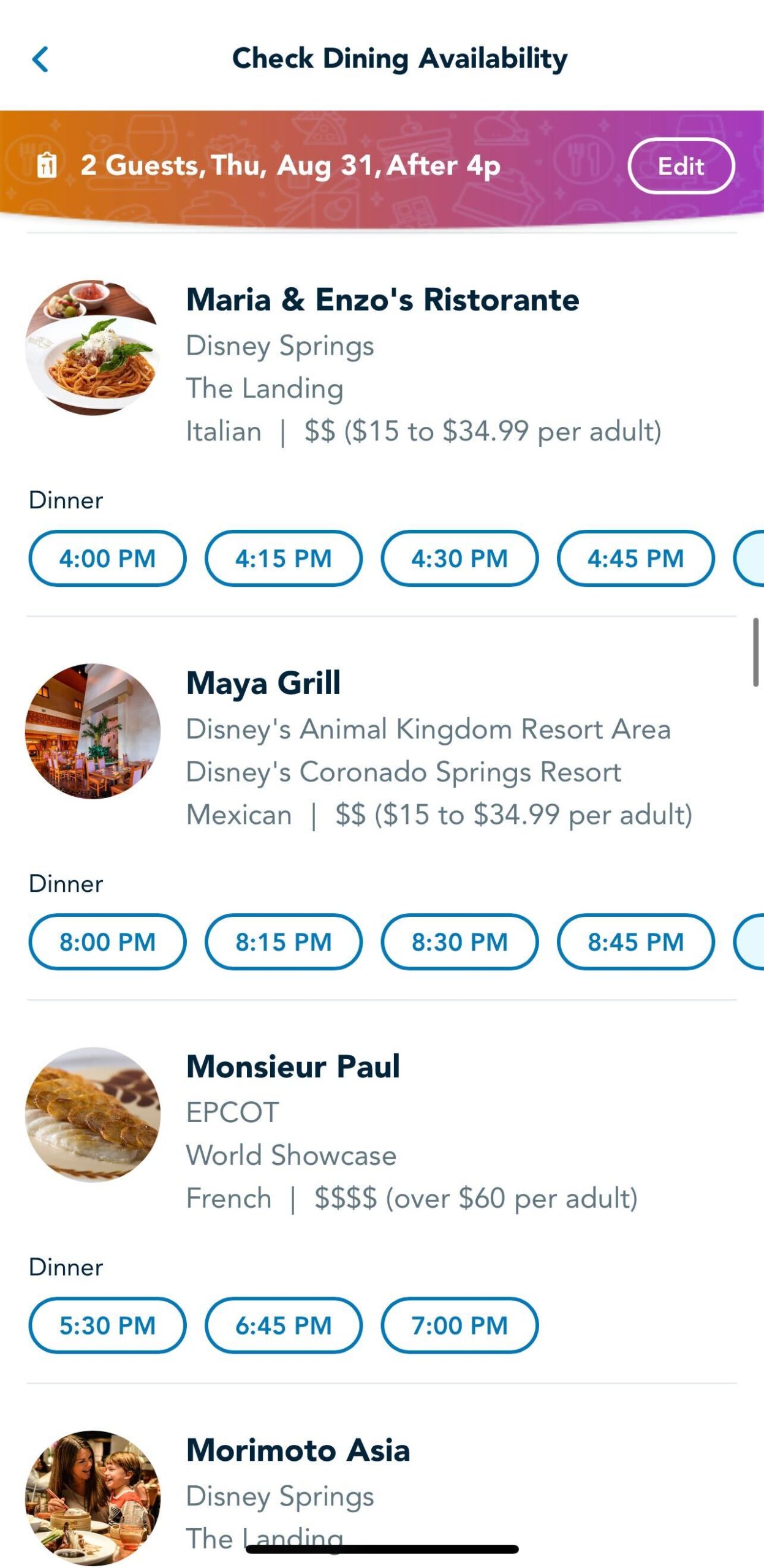 Disney Unveils Helpful Update to How Dining Reservations are Made