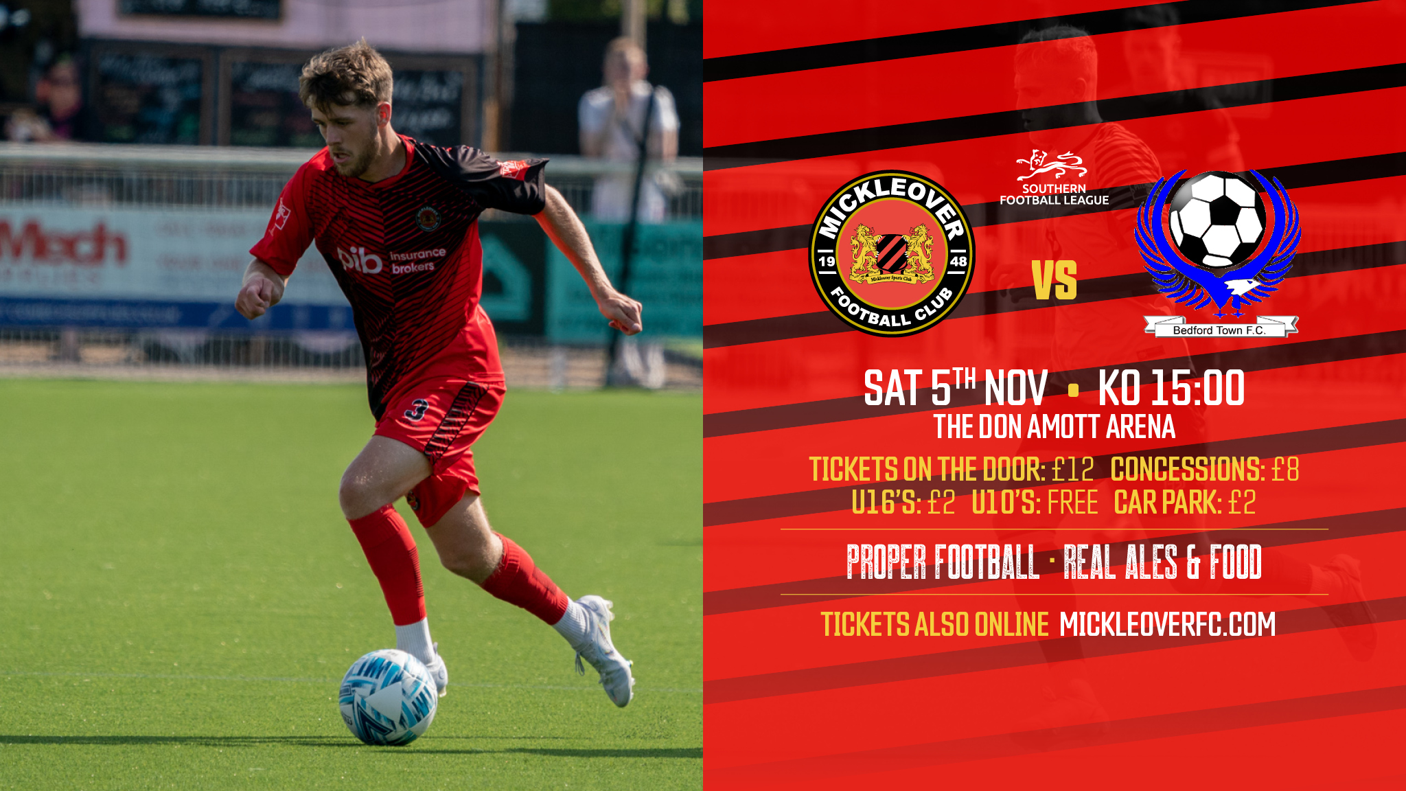 Sports Seek Fifth Successive Win Bedford Town (H) Mickleover