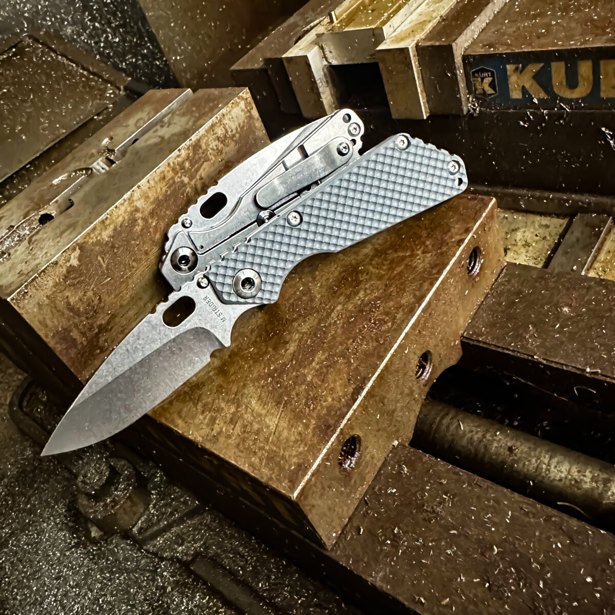 M.Strider Catalog Hybrid GG Grey G10 SnG Mick Strider Custom Knives