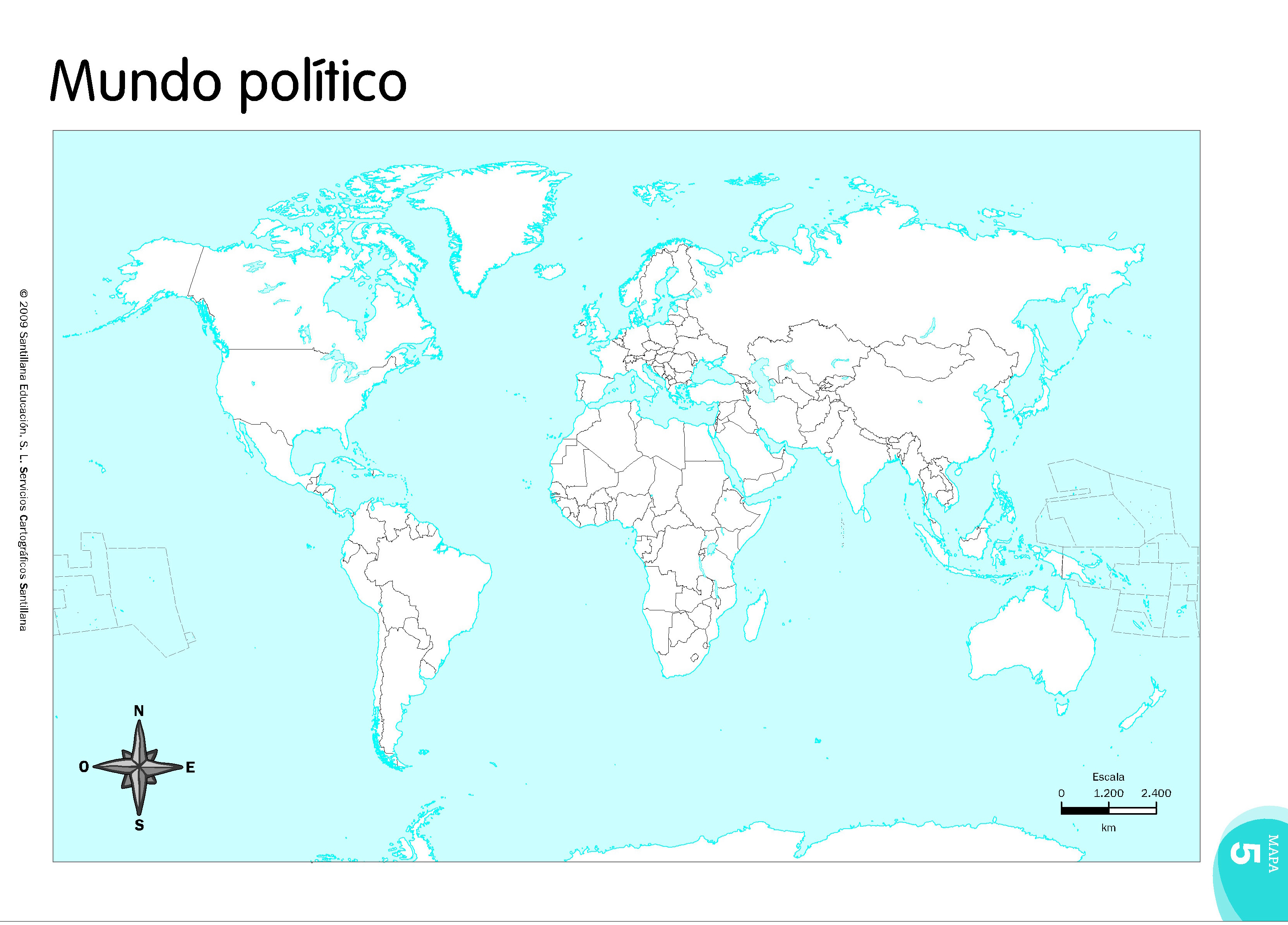 La nube de 6ºB Unidades 9 y 10 de Cono Cartografía (III) planisferios