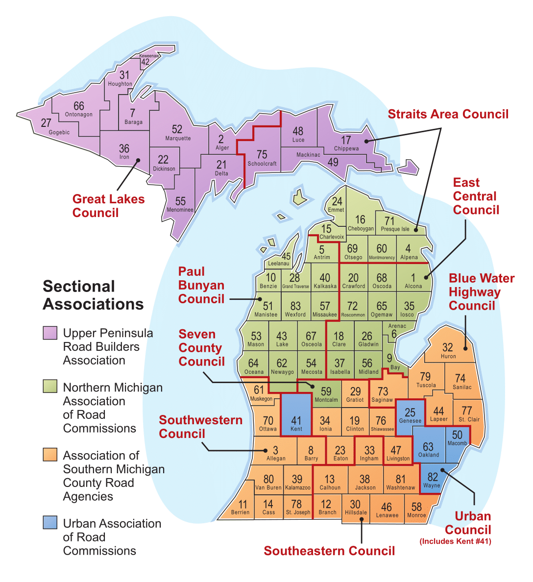 Councils and Sectional Associations Michigan County Road Association