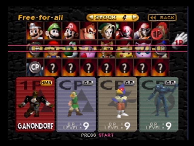 Smash 64 Remix, 16 Characters, 42 Stages! Works on a real N64