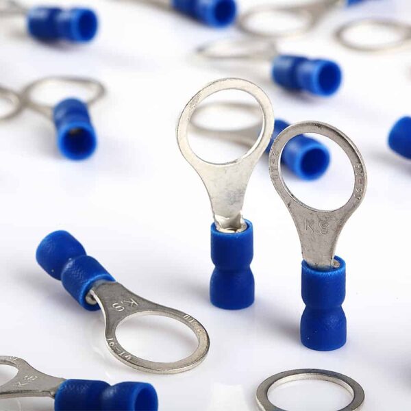 Wire Ring Terminals Vinyl Blue 1614 Gauge 3/8” Car Audio