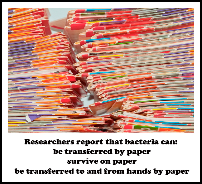 Paper can transfer bacteria too hand to paper and back again the microbiology of