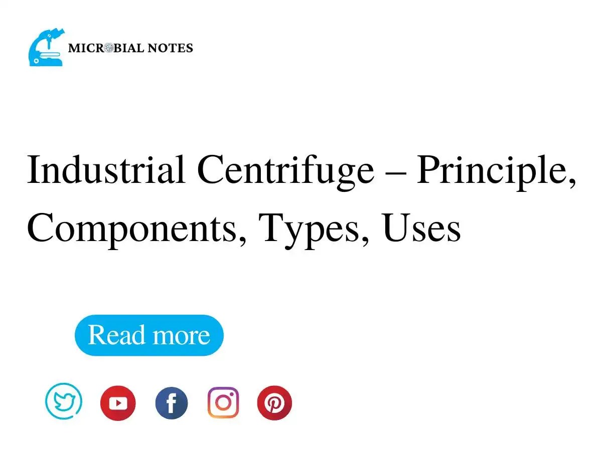 Industrial Centrifuge Principle, Components, Types, Uses