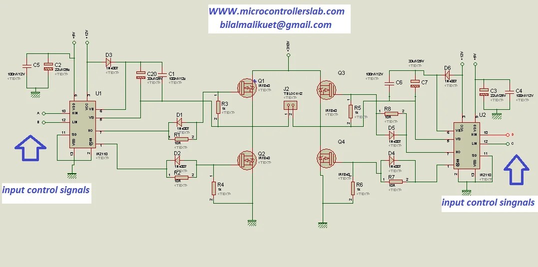 Inverter Circuit Diagram In Proteus