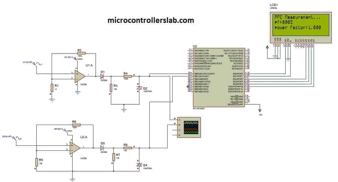 power factor measurement using microcontroller