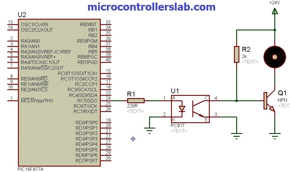 Optocoupler Interfacing With Avr Pic 8051 Microcontroller