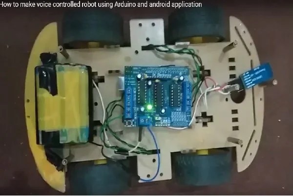 Voice Controlled Robot using Arduino and voice recognition app