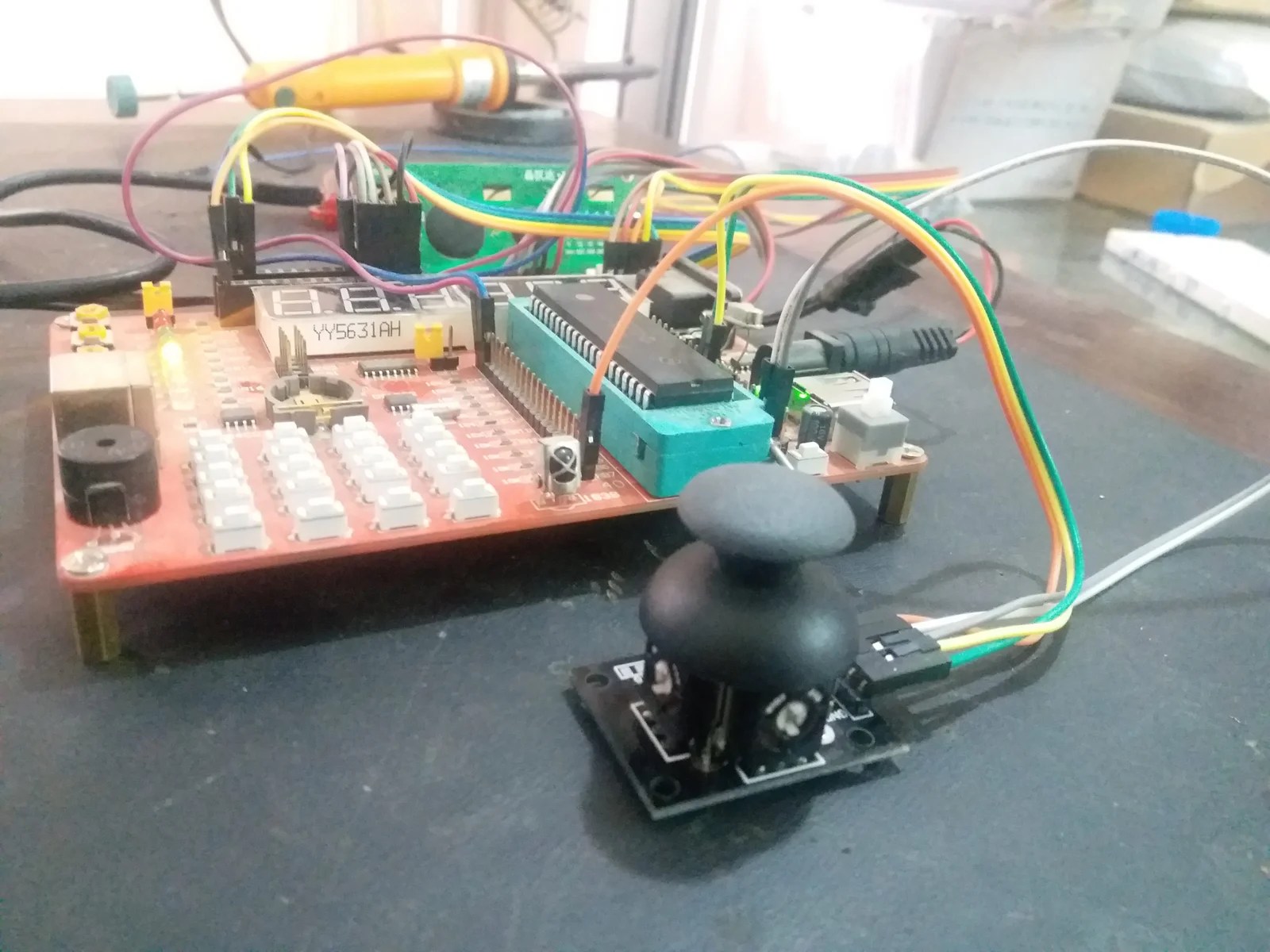 Joystick module interfacing with pic microcontroller with example