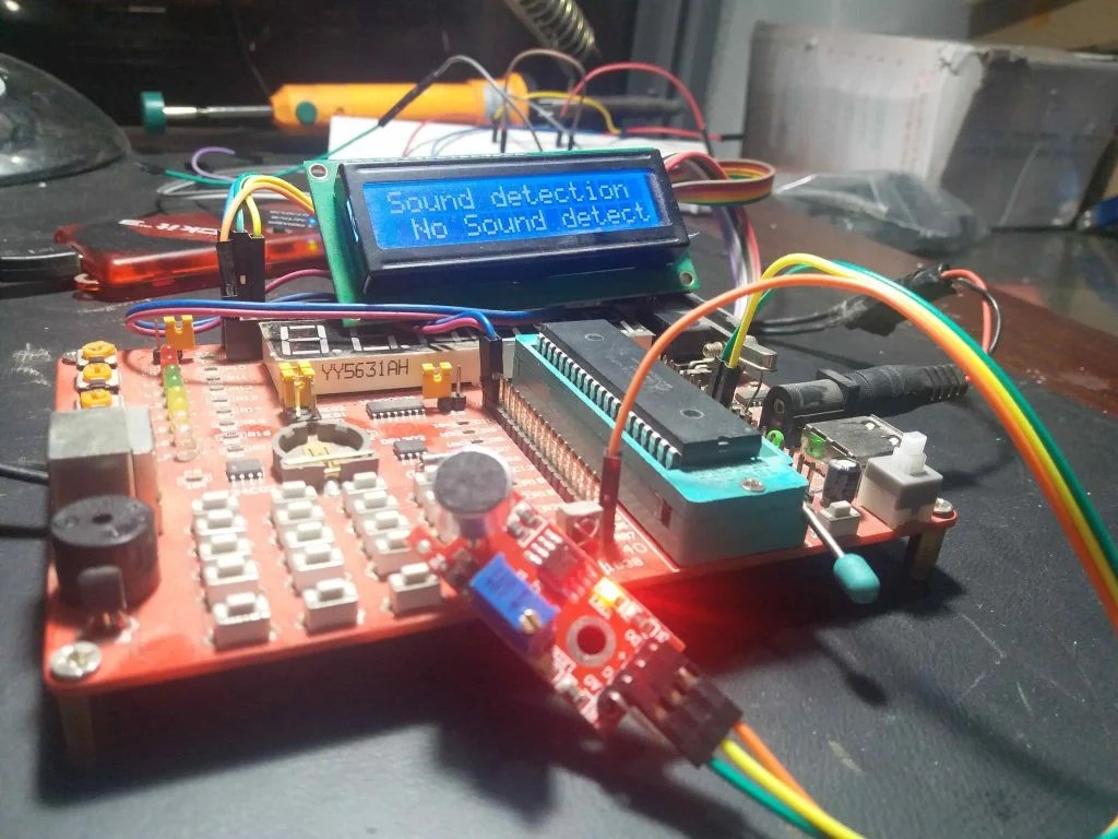 Sound detection module interfacing with PIC Microcontroller