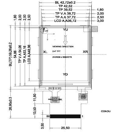 2.4” TFT LCD Module Pinout, Interfacing Arduino, Applications, Features