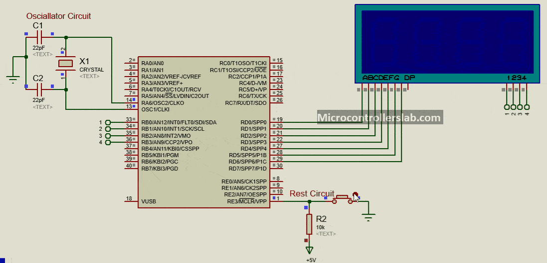 Circuit Diagram For 7 Segment Led Display By Using 8051