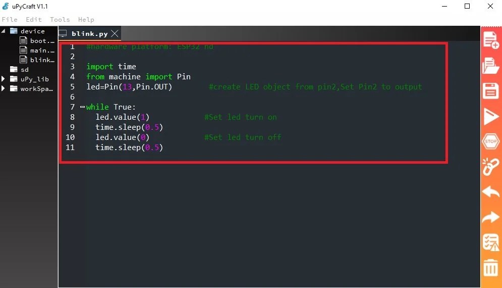 ESP32 and ESP8266 GPIO Programming with MicroPython LED Blinking