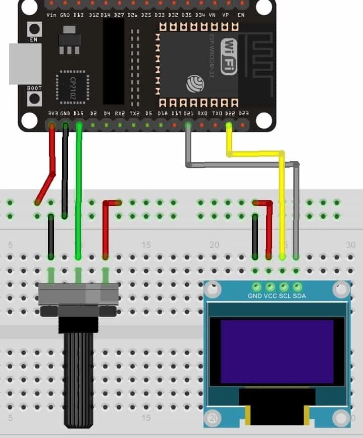How to use ADC of ESP32 Measuring voltage example