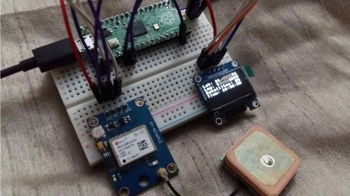 NEO6M GPS Module with Raspberry Pi Pico using MicroPython