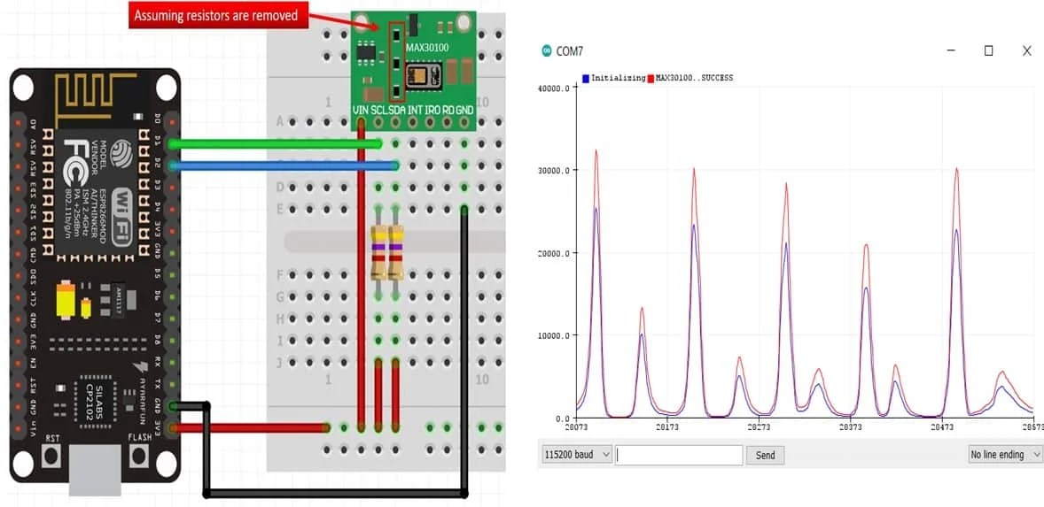 Interface MAX30100 Pulse Oximeter Sensor with ESP8266 NodeMCU
