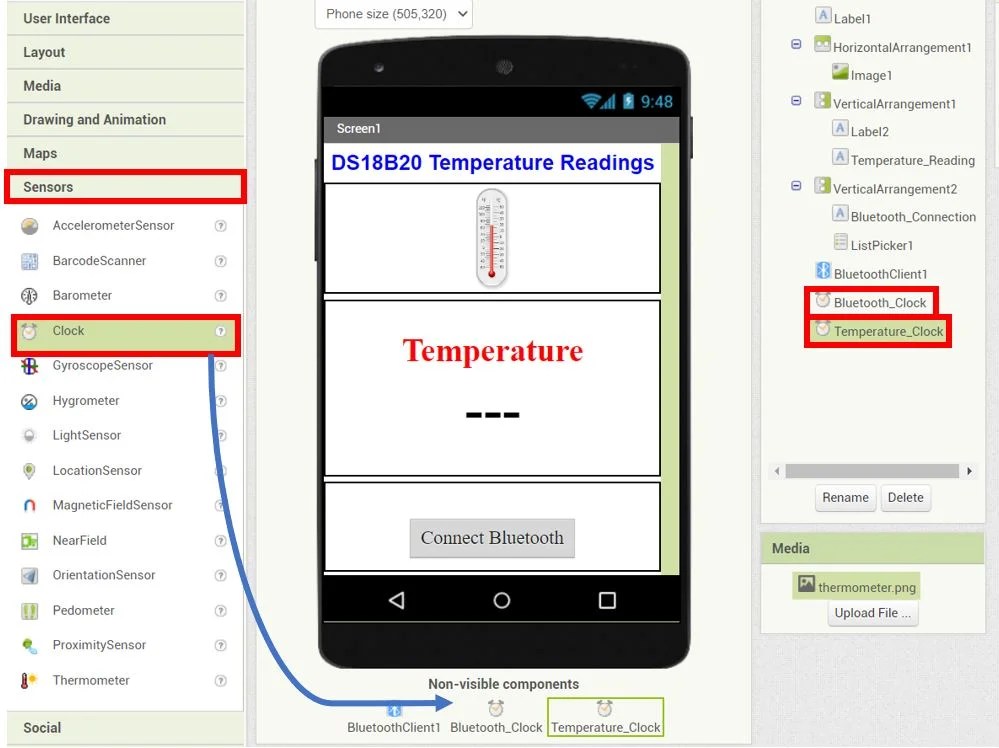 Arduino Send Sensor Readings to Android app with MIT App Inventor