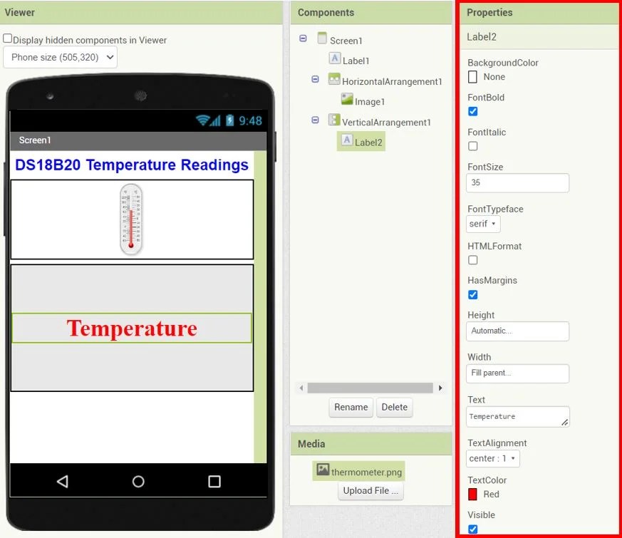 Arduino Send Sensor Readings to Android app with MIT App Inventor