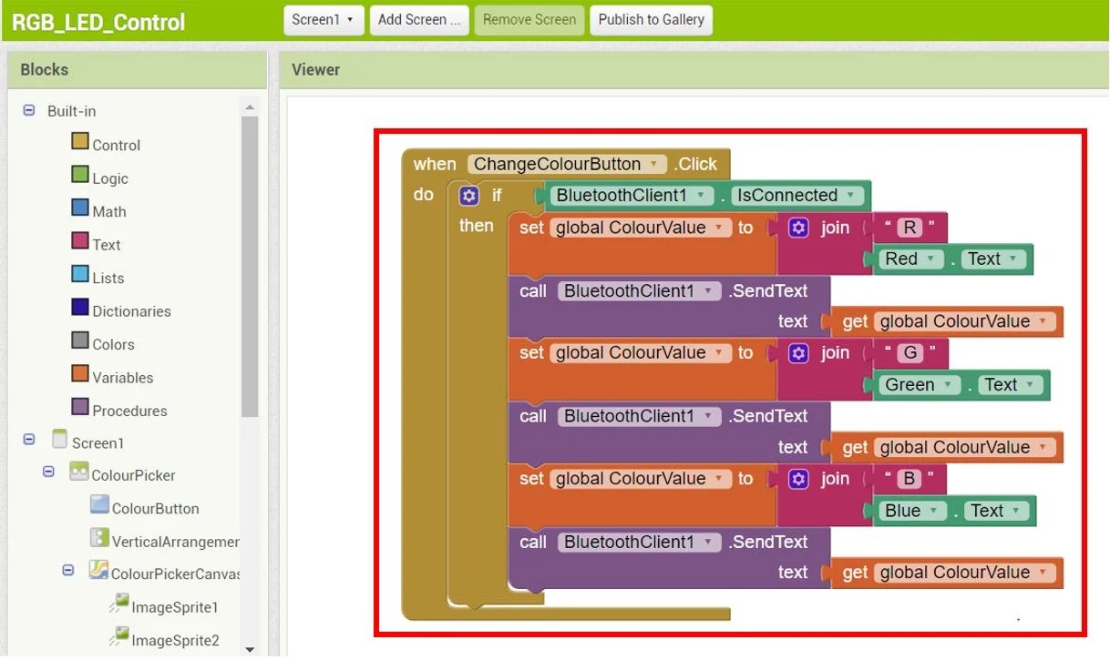 Arduino RGB LED Control using Android App with MIT App Inventor