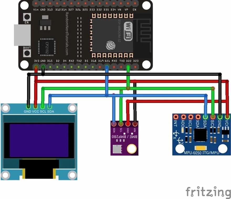 ESP32 I2C Communication Set Pins, Multiple Devices Interfaces and Change Pins