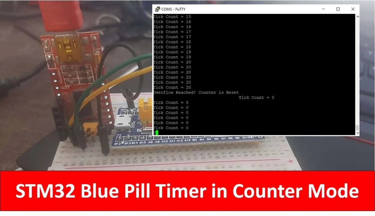 STM32 Blue Pill Timer in Counter Mode with STM32Cube IDE