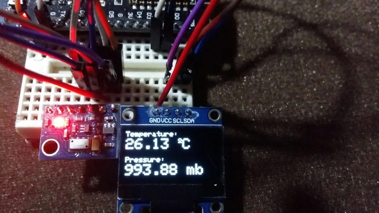 ESP8266 NodeMCU with MS5611 Barometric Pressure Sensor