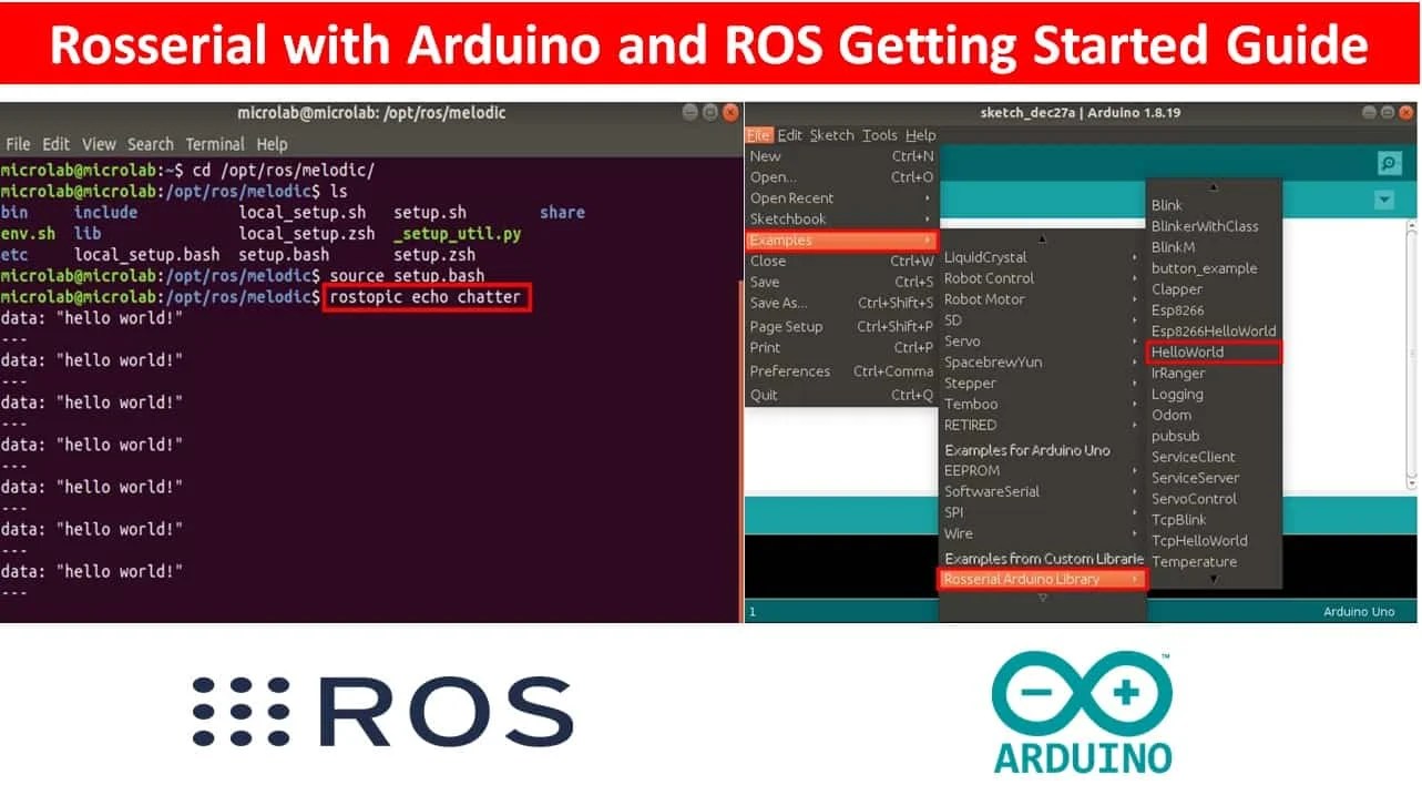 Rosserial with Arduino and Setup ROS Node on Arduino