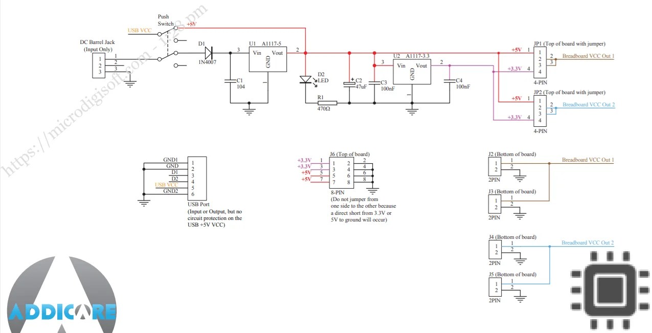 MB102 Breadboard Power Supply module