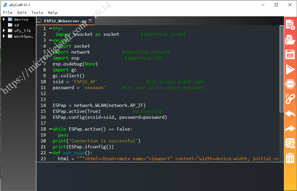 MicroPython: ESP32/ESP8266 Access Point –Web Server | microdigisoft.com