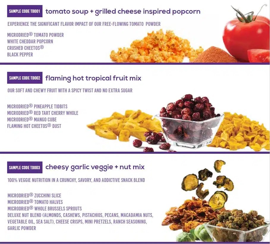 Snack Applications — MicroDried Fruits & Vegetables