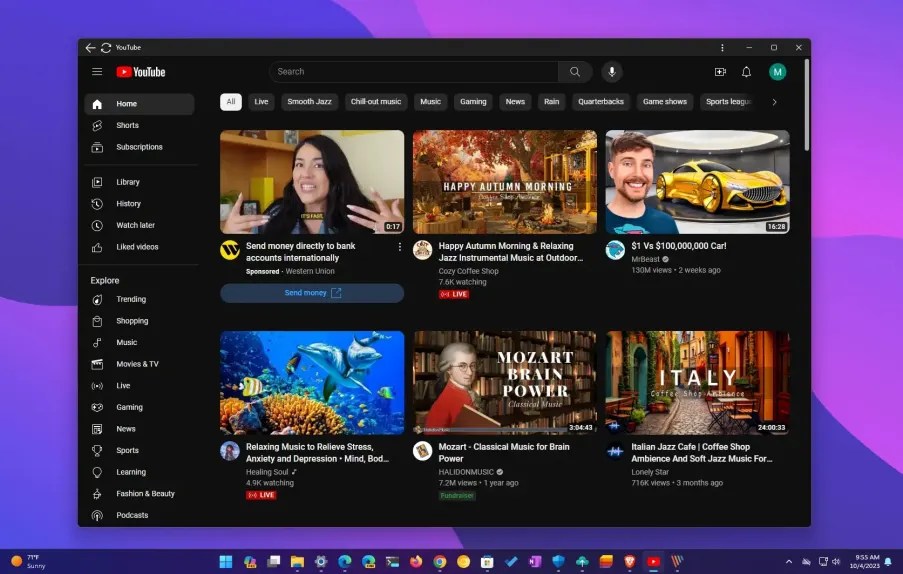 Cómo instalar la aplicación web de YouTube en Windows 11, 10