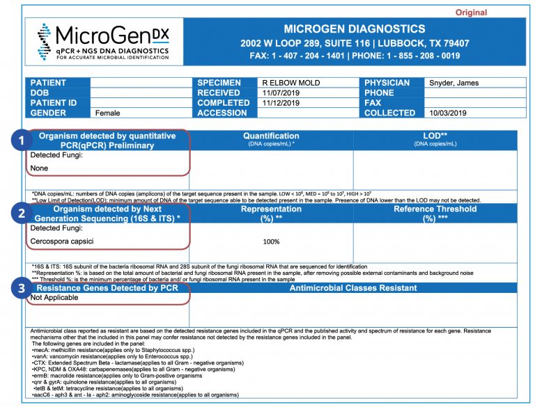 MICROBIOLOGY Reading the NGS Report MicroGen Diagnostics
