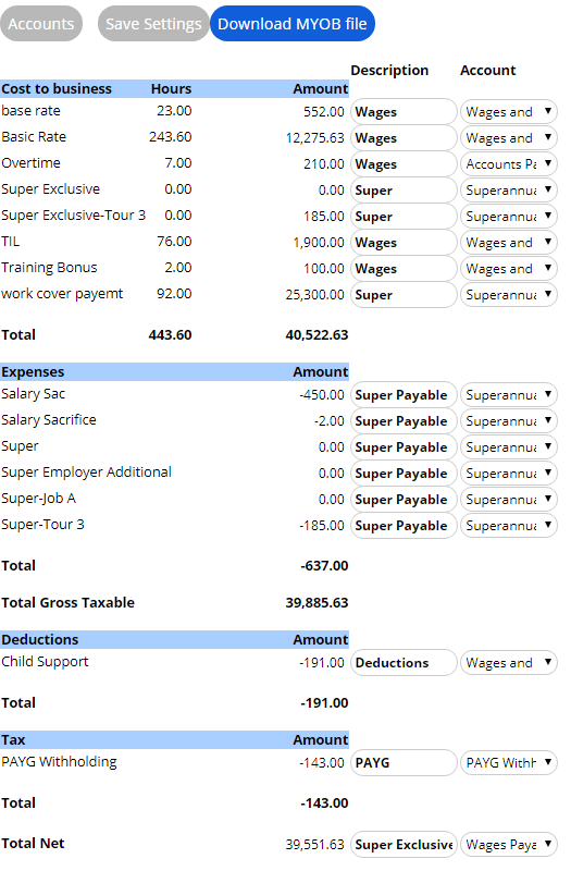 MYOB Integration