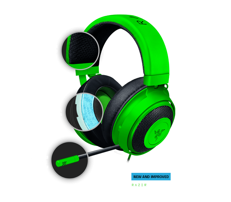 Razer Wired Gaming Headset Kraken PC/Game Console/Smartphone Equipped