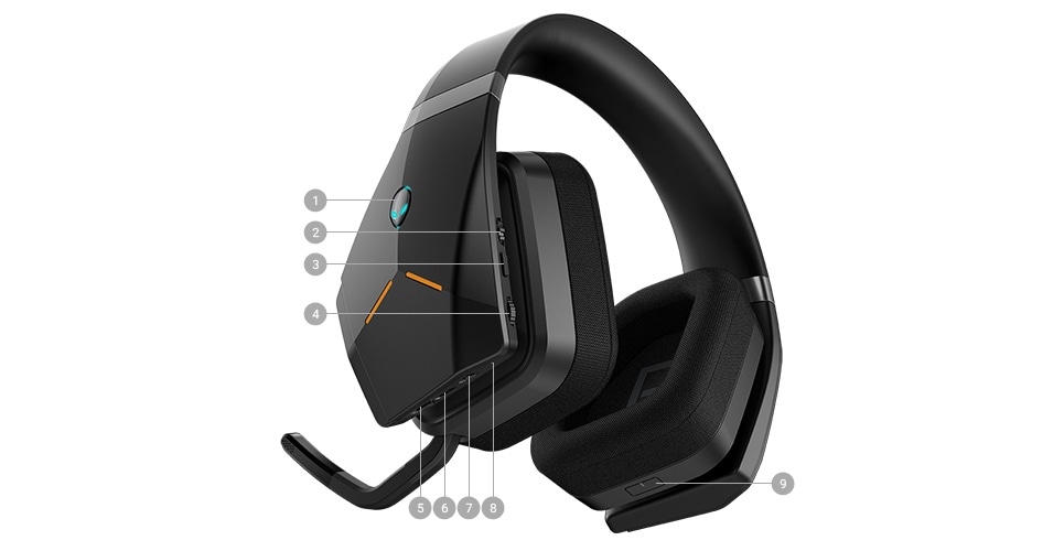 Dell Alienware AW988 Wireless Gaming Headset, 7.1 Surround Sound RGB
