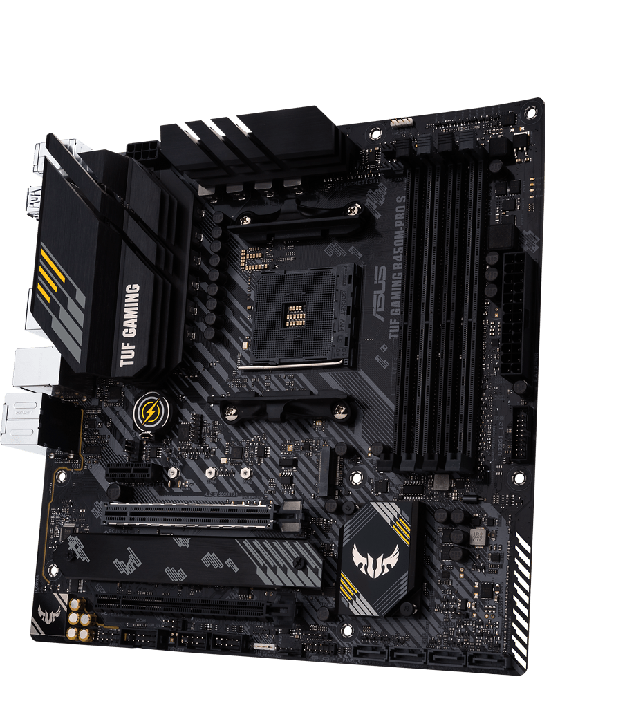 Asus TUF B450MPLUS II Gaming Motherboard, AMD B450 (AM4), 128GB Max