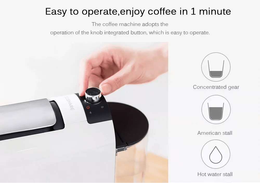 Scishare S1102 Smart Capsule Coffee Machine And Water Dispenser, Two