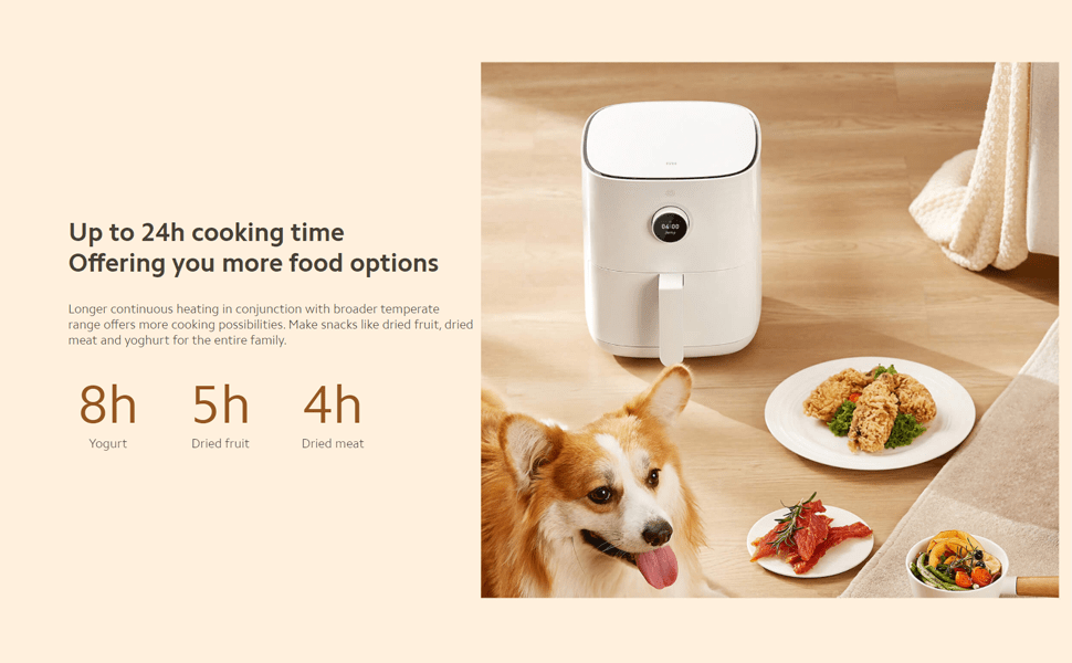 Xiaomi Mi Smart Air Fryer, 3.5L Large Capacity, NonStick OLED Display, 100+ InApp Recipes, 8