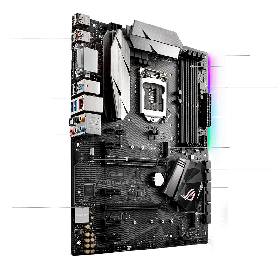 Asus ROG Strix B250F Gaming LGA1151 DDR4 DP HDMI DVI M.2 ATX