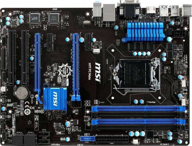 MSI H97 PC Mate Intel Motherboard (H97 Express Chipset DDR3 Socket LGA