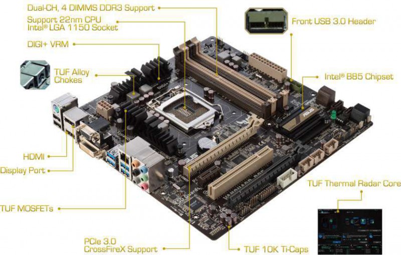 ASUS VANGUARD B85 Motherboard Buy, Best Price in UAE, Dubai, Abu Dhabi