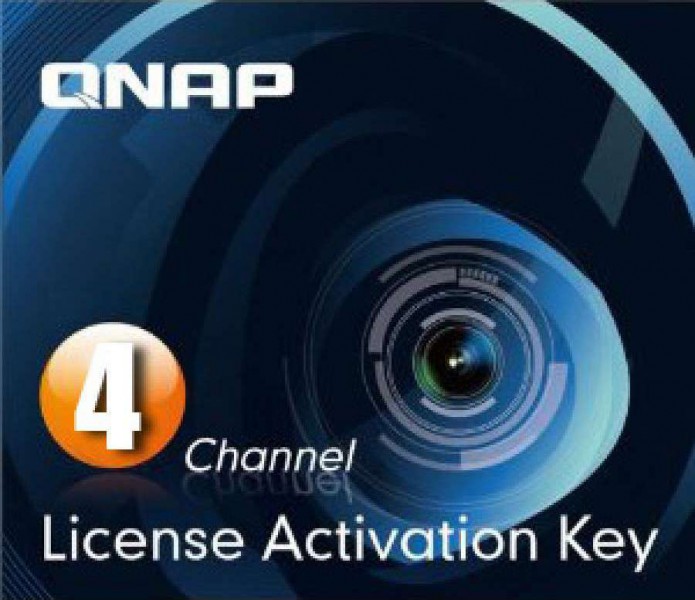 QNAP LICCAMNAS4CH 4 Camera License Activation Key for Surveillance