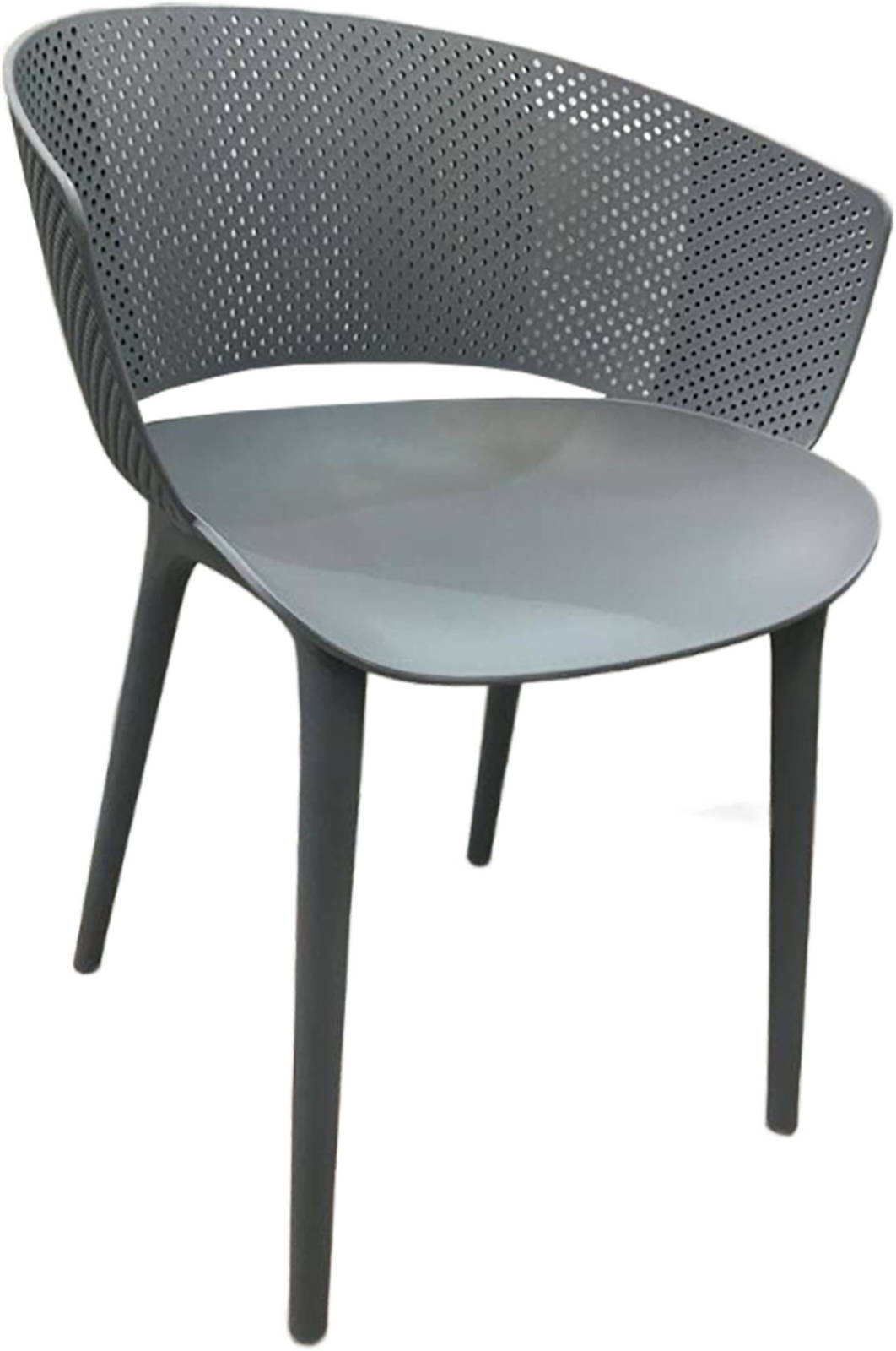 Jilphar Furniture Classical Fiber Plastic Dining Chair, Curved Backrest