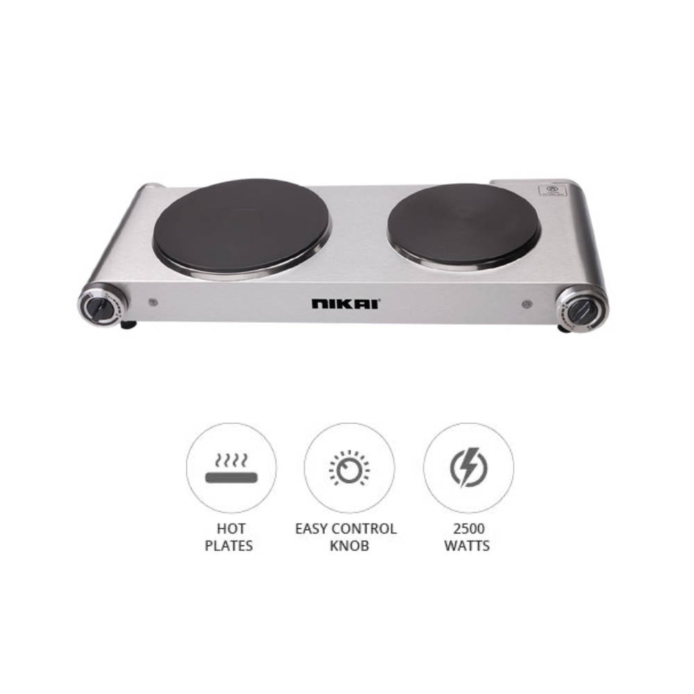 Nikai Double Hot Plate, 2500W Power, Overheat Protection, Power