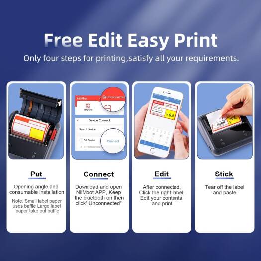 3 Inch Label Printer B3S with Tapes, Bluetooth Thermal Labels Maker Small Business Sticker